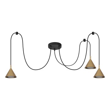 BRILAGI - LED Luster na sajli CONE TRIPLE SPIDER 3xGX53/15W/230V zlatni