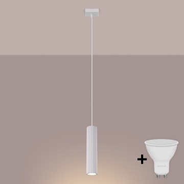Brilagi - LED luster na sajli CRESTO 1xGU10/10W/230V bela