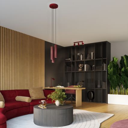 Brilagi - LED luster na sajli CRESTO 1xGU10/10W/230V bordo