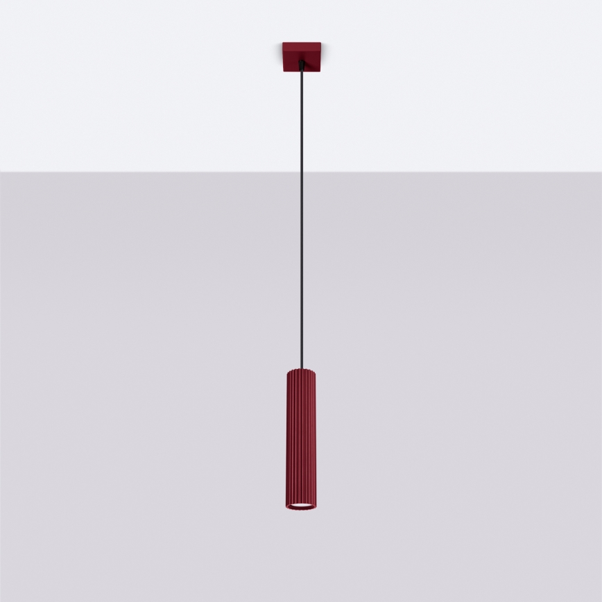 Brilagi - LED luster na sajli CRESTO 1xGU10/10W/230V bordo
