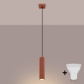 Brilagi - LED luster na sajli CRESTO 1xGU10/10W/230V crvena