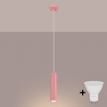 Brilagi - LED luster na sajli CRESTO 1xGU10/10W/230V ružičasti