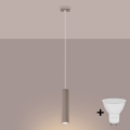 Brilagi - LED luster na sajli CRESTO 1xGU10/10W/230V taupe