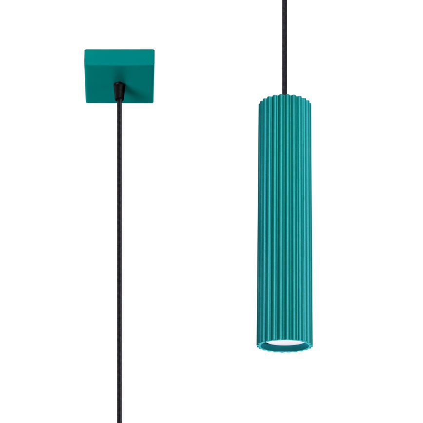 Brilagi - LED luster na sajli CRESTO 1xGU10/10W/230V tirkizna
