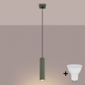 Brilagi - LED luster na sajli CRESTO 1xGU10/10W/230V zelena