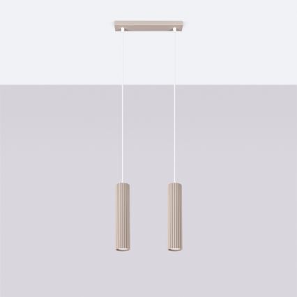 Brilagi - LED luster na sajli CRESTO 2xGU10/10W/230V taupe