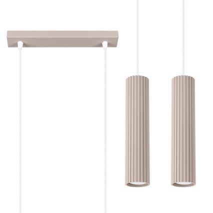 Brilagi - LED luster na sajli CRESTO 2xGU10/10W/230V taupe