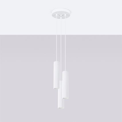 Brilagi - LED luster na sajli CRESTO 3xGU10/10W/230V bela