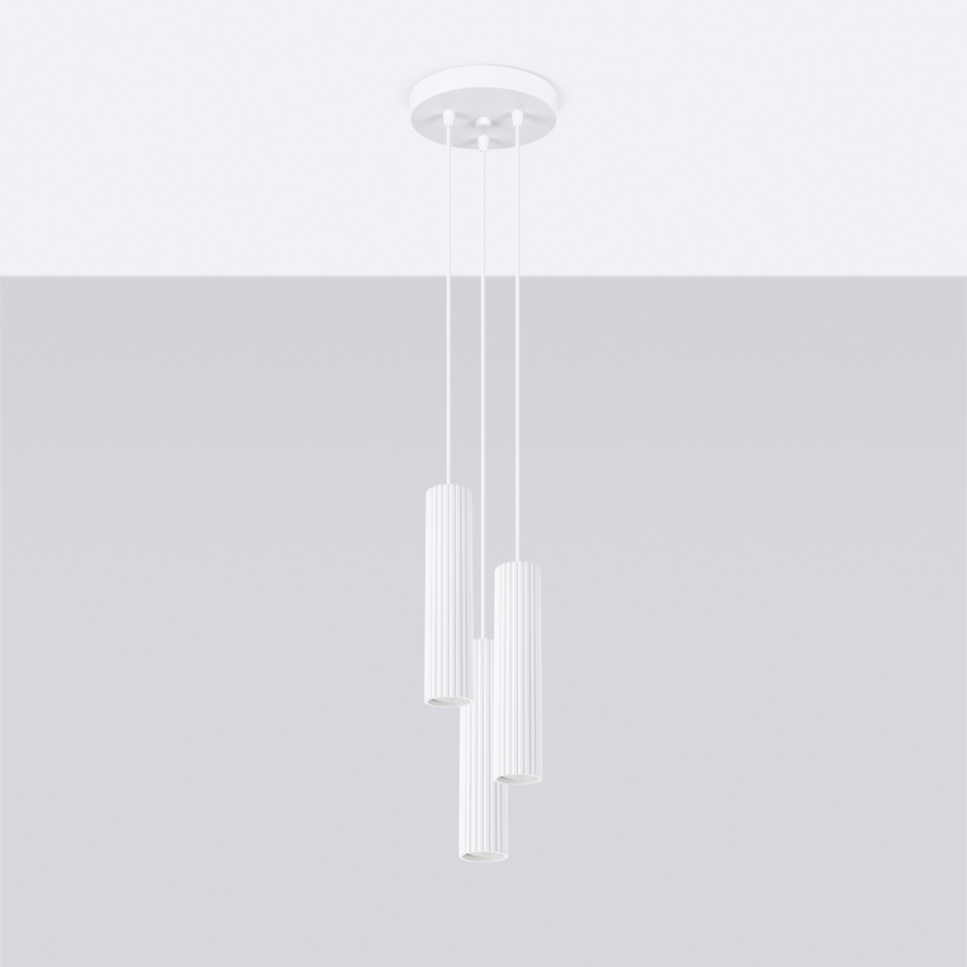 Brilagi - LED luster na sajli CRESTO 3xGU10/10W/230V bela