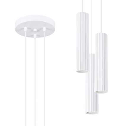 Brilagi - LED luster na sajli CRESTO 3xGU10/10W/230V bela
