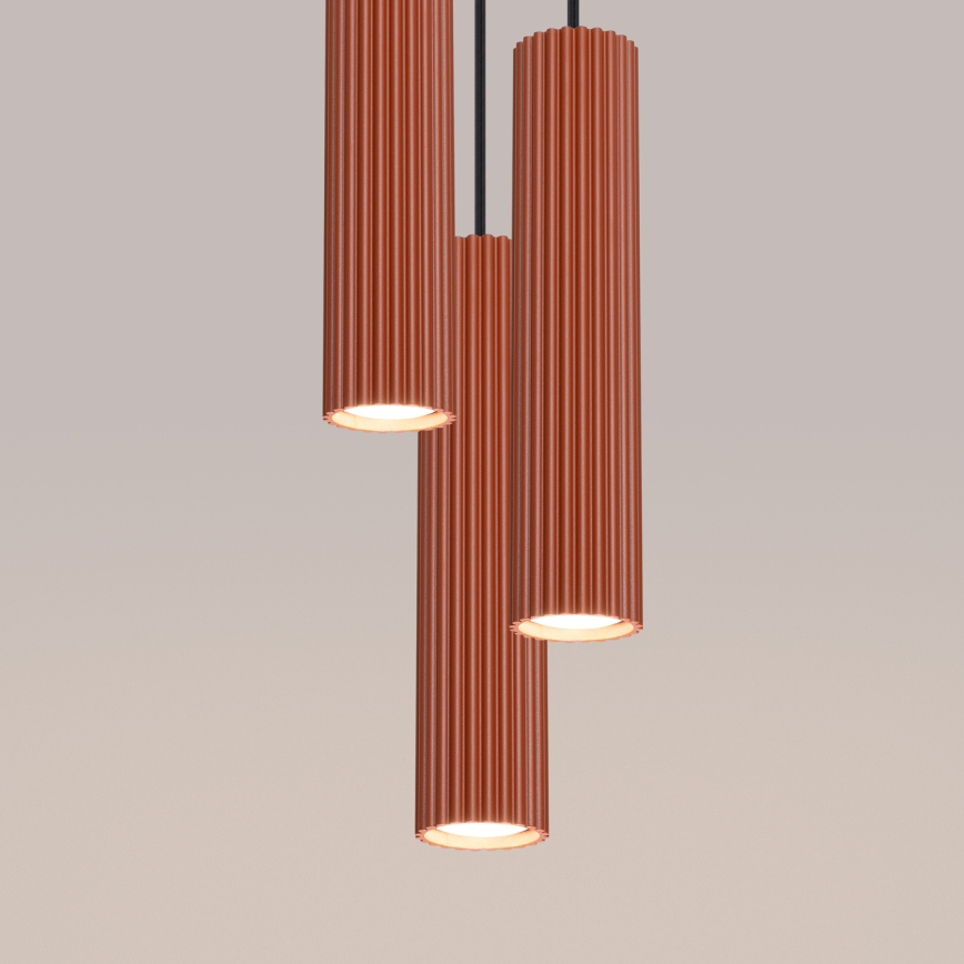 Brilagi - LED luster na sajli CRESTO 3xGU10/10W/230V crvena