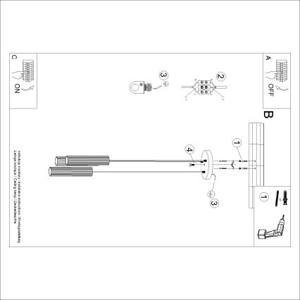 Brilagi - LED luster na sajli CRESTO 3xGU10/10W/230V crvena