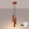 BRILAGI - LED luster na sajli CRESTO 3xGU10/10W/230V narandžasta