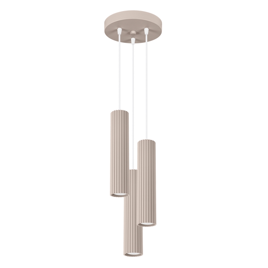 Brilagi - LED luster na sajli CRESTO 3xGU10/10W/230V taupe