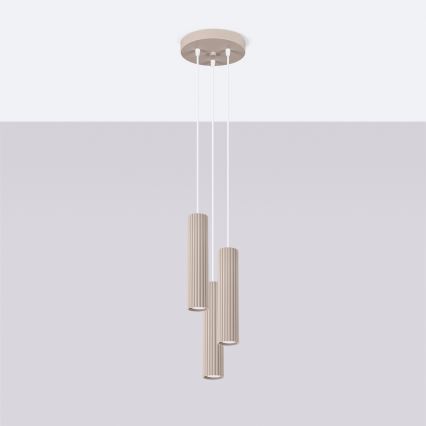 Brilagi - LED luster na sajli CRESTO 3xGU10/10W/230V taupe