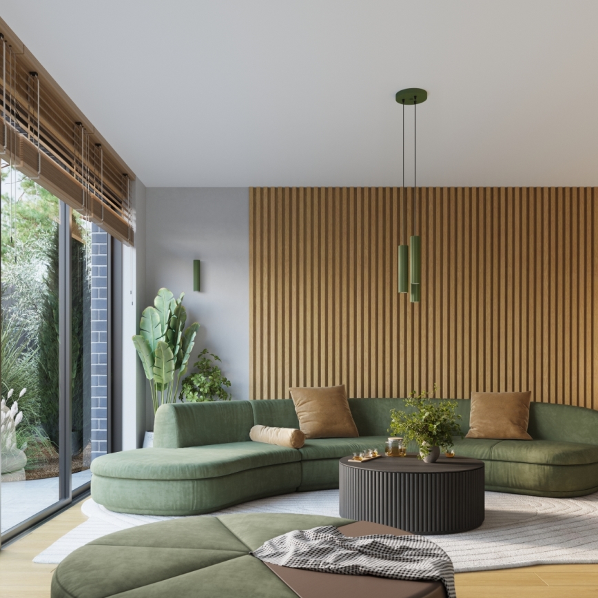 Brilagi - LED luster na sajli CRESTO 3xGU10/10W/230V zelena