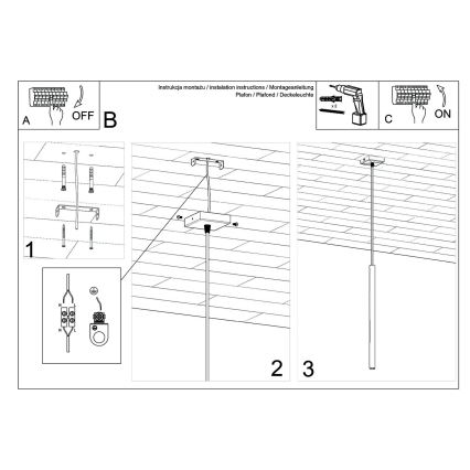 Brilagi - LED luster na sajli DRIFA 1xG9/4W/230V bela