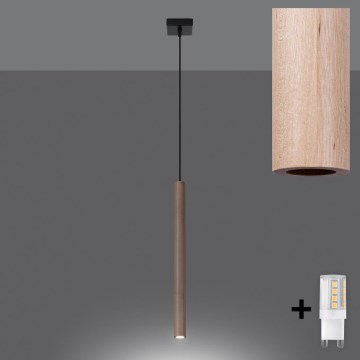Brilagi - LED luster na sajli DRIFA 1xG9/4W/230V drveni