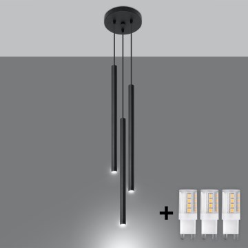 Brilagi -  LED luster na sajli DRIFA 3xG9/4W/230V crna