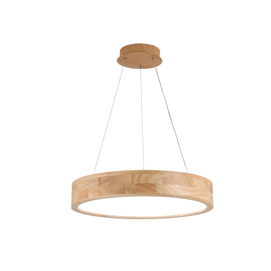 Brilagi - drveni LED luster na sajli FALCON WOOD LED/30W/230V 3000/4000/6000K prečnik 45 cm