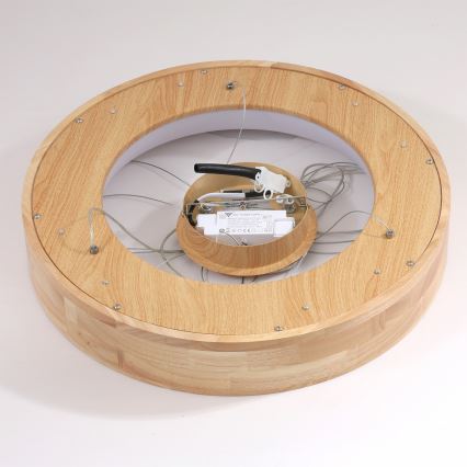 Brilagi - drveni LED luster na sajli FALCON WOOD LED/30W/230V 3000/4000/6000K prečnik 45 cm