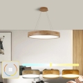 Brilagi - LED luster na sajli FALCON WOOD LED/40W/230V 3000/4000/6000K, prečnik 60 cm, drvo