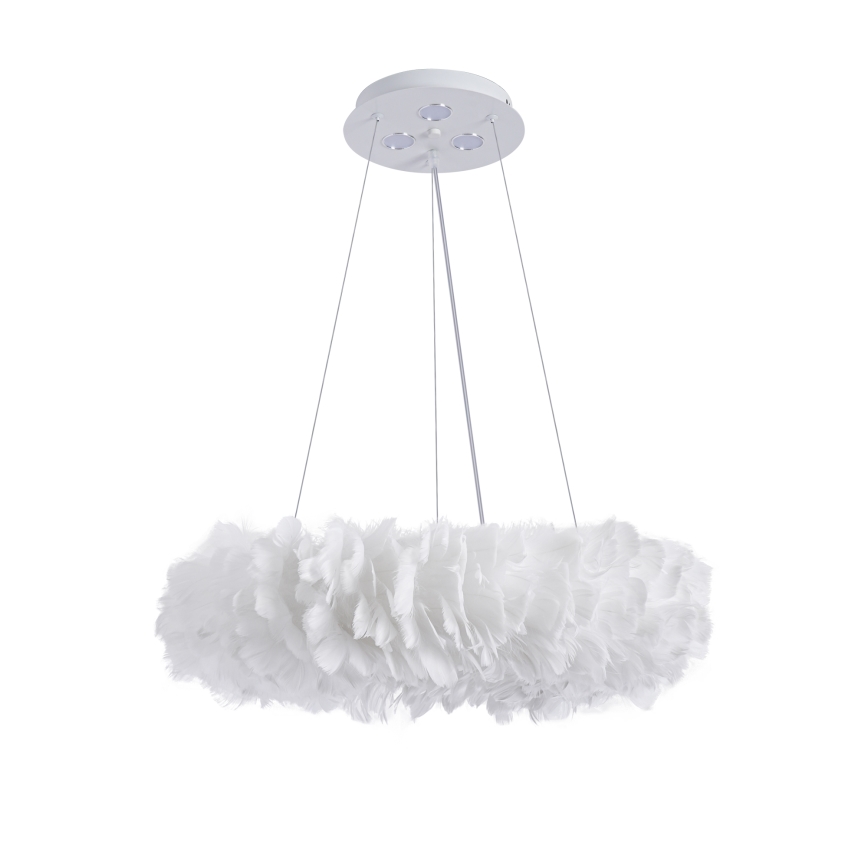 BRILAGI - LED luster na sajli FEATHER 3xE27/40W/230V + 3xLED/3W prečnik 50 cm bela