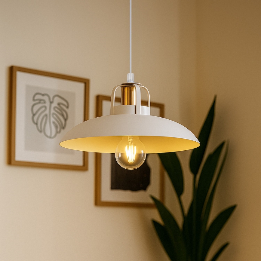 Brilagi - LED Luster na sajli FLAMENGO 1xE27/60W/230V bela