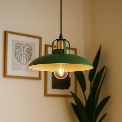 Brilagi - LED Luster na sajli FLAMENGO 1xE27/60W/230V, zelene boje