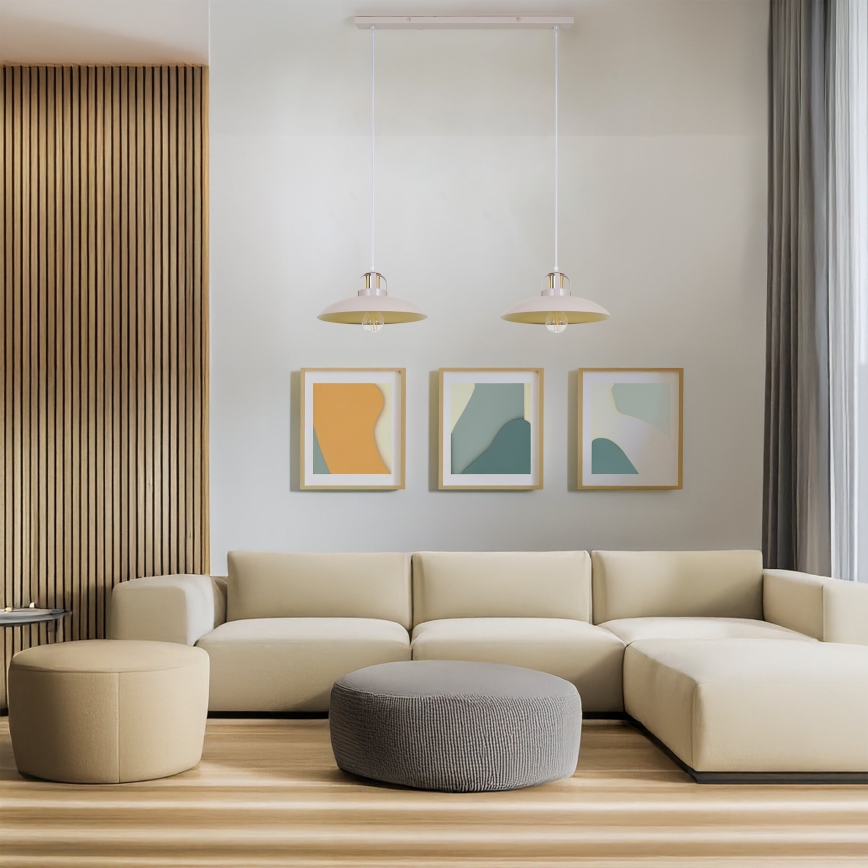 Brilagi - LED Luster na sajli FLAMENGO 2xE27/60W/230V bež