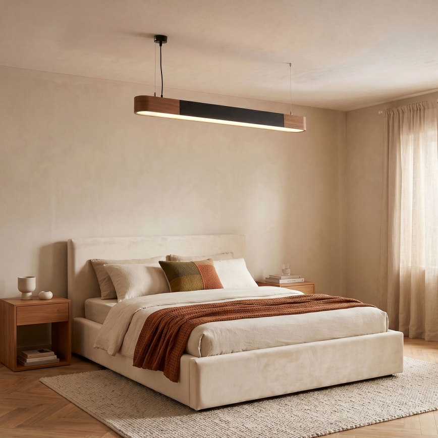 BRILAGI - LED luster na sajli GARDALINE LED/100W/230V hrast/crna