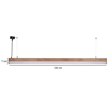 BRILAGI - LED luster na sajli GARDALINE LED/100W/230V hrast
