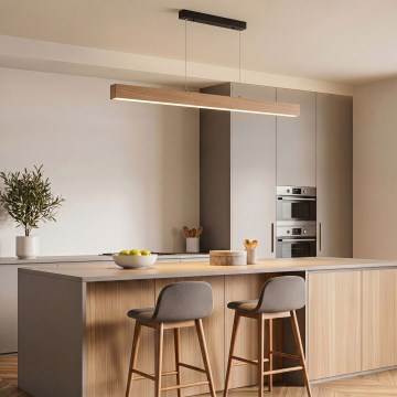 BRILAGI - LED luster na sajli GARDALINE LED/90W/230V 120 cm hrast