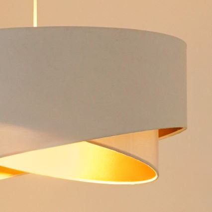 Brilagi - LED luster na sajli LYRA 1xE27/15W/230V bela/zlatna