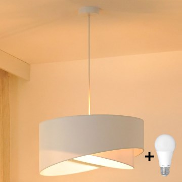 Brilagi - LED luster na sajli LYRA 1xE27/15W/230V beo