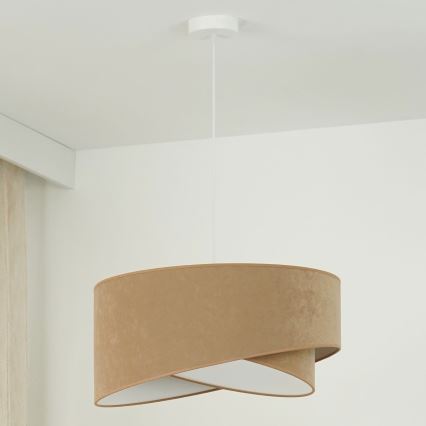 Brilagi - LED luster na sajli LYRA 1xE27/15W/230V braon/bela
