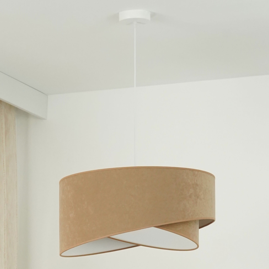 Brilagi - LED luster na sajli LYRA 1xE27/15W/230V braon/bela