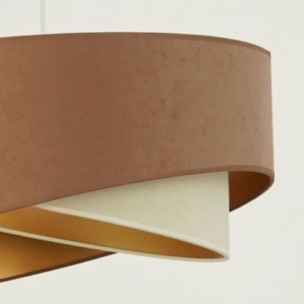 Brilagi - LED luster na sajli LYRA 1xE27/15W/230V braon/krem/zlatna