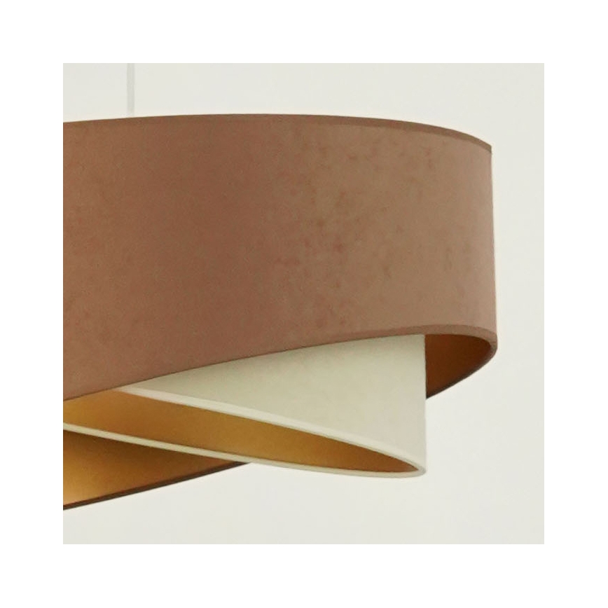Brilagi - LED luster na sajli LYRA 1xE27/15W/230V braon/krem/zlatna
