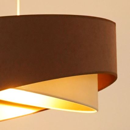 Brilagi - LED luster na sajli LYRA 1xE27/15W/230V braon/krem/zlatna