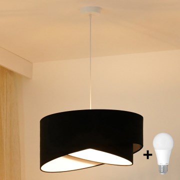 Brilagi - LED luster na sajli LYRA 1xE27/15W/230V crna/bela