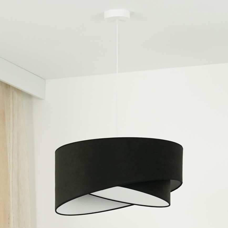 Brilagi - LED luster na sajli LYRA 1xE27/15W/230V crna/bela