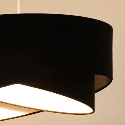 Brilagi - LED luster na sajli LYRA 1xE27/15W/230V crna/bela