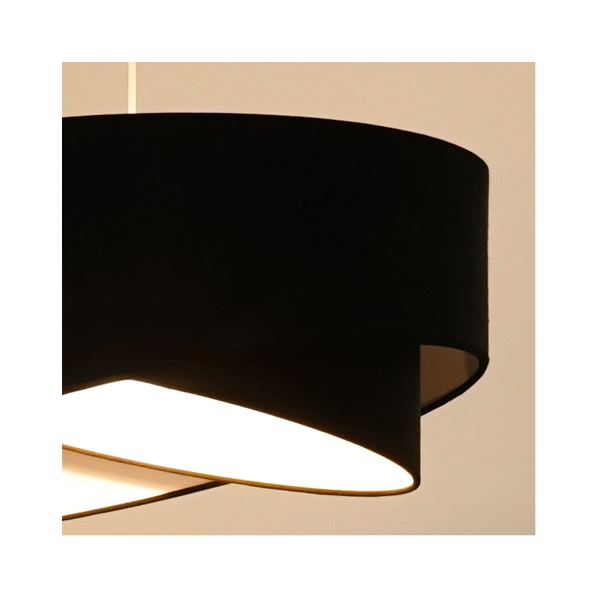 Brilagi - LED luster na sajli LYRA 1xE27/15W/230V crna/bela