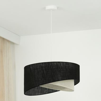 Brilagi - LED luster na sajli LYRA 1xE27/15W/230V crna/krem
