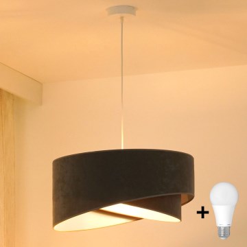 Brilagi - LED luster na sajli LYRA 1xE27/15W/230V siva/bela