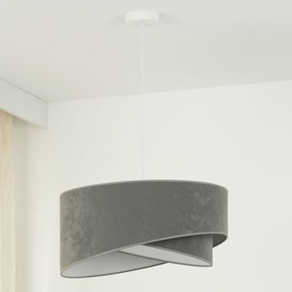 BRILAGI - LED luster na sajli LYRA 1xE27/15W/230V siva/bela