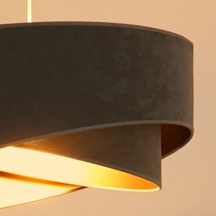Brilagi - LED luster na sajli LYRA 1xE27/15W/230V siva/zlatna