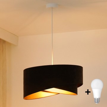 Brilagi - LED luster na sajli LYRA 1xE27/15W/230V tamno braon/zlatan