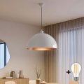 BRILAGI - LED luster na sajli METALO 1xE27/40W/230V prečnik 60 cm bela/bakarna